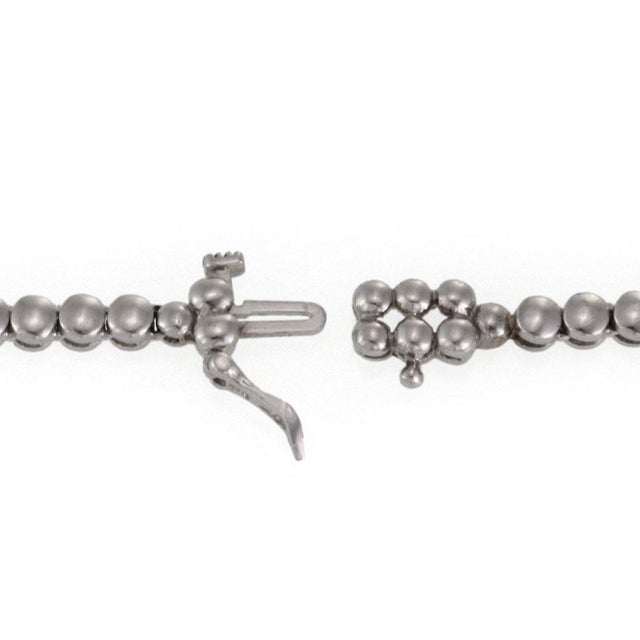 Elegant 3.00ct Diamond 14k White Gold Fancy Lariat Necklace For Sale - Image 4 of 5