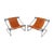 Set of Mid-Century Modern Chrome and Leather Armchairs, Italy, 1970s For Sale