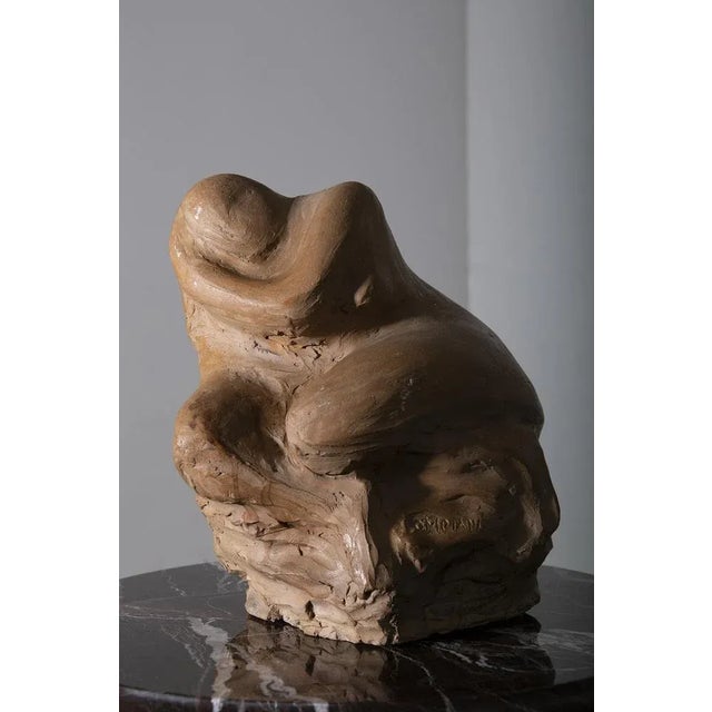Italian Sculpture Woman Anthropomorphic Terracotta from Compiani, 1978 For Sale - Image 9 of 10