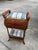 Brown Vintage Large Woven Wicker Double Compartment Standing Sewing Basket For Sale - Image 8 of 12