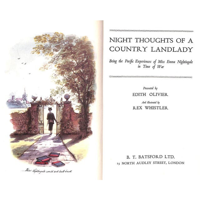 Presented by Edith Olivier [86] pp. B.T. Batsford Ltd 1941 8 5/8" x 5 3/4" Beautifully and wittily illustrated by Rex...