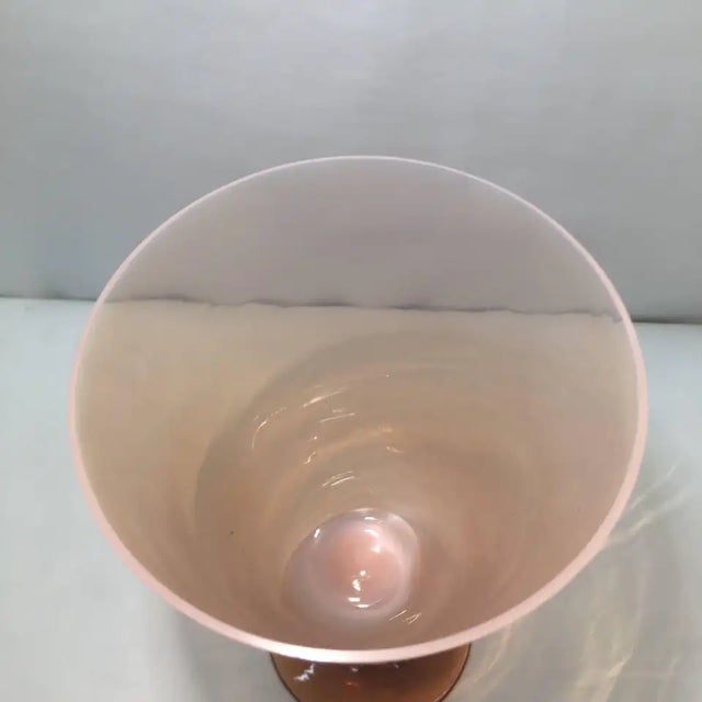 V. Nason & Co. A 1930 Pink Murano Glass Goblet by Vnc For Sale - Image 4 of 7