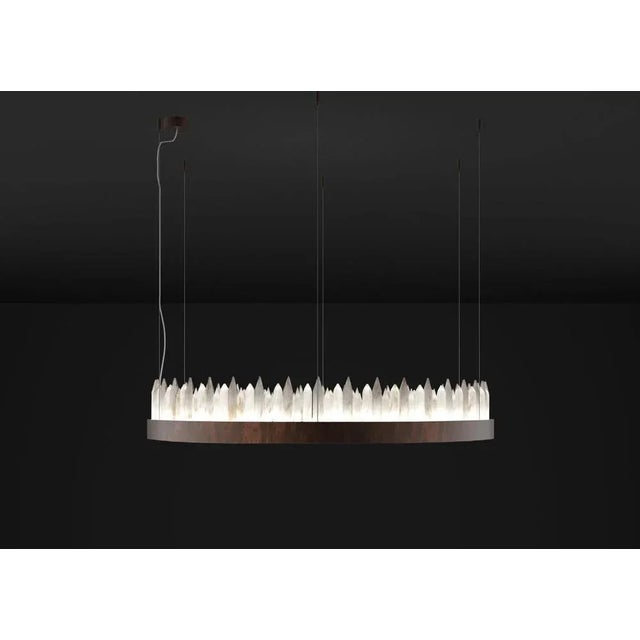 Urano Ruggine of Florence 100 Pendant Light 2 by Alabastro Italiano Dimensions: Ø 100 x H 20 cm. Materials: Glass and...