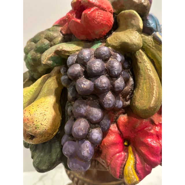 Vintage Urn With Fruit For Sale - Image 9 of 13