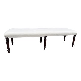Newly Upholstered English Bench For Sale