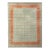 Rug & Kilim’s Oversized Border Rug in Mint and Rust, 12x14 For Sale