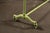 Metal Vintage Industrial Rolling Cast Iron Pipe-Frame Garment Rack in Green For Sale - Image 7 of 9