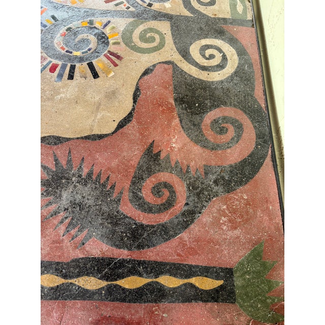 Metal Post Punk Artist Uli Boege Ceramic and Concrete Mosaic Iron Dining Table Monumental Los Angeles Artist 1995 Indoor/Outdoor For Sale - Image 7 of 18