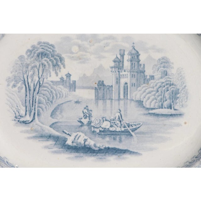 Ceramic Antique "Rhine" Staffordshire Transferware Platter For Sale - Image 7 of 13