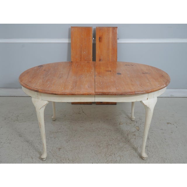 Age: Approx. 30 Years Old Details: Country French Style Woven Rush Seats Factory Weathered Distressed Finish Off White...