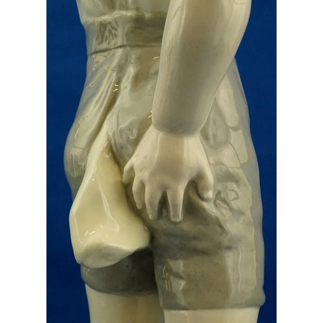 Very Large Ceramic Sculpture of a Crying Child by Albertbdominique Rozé for Goldscheider, Austria, 1900s For Sale - Image 15 of 18