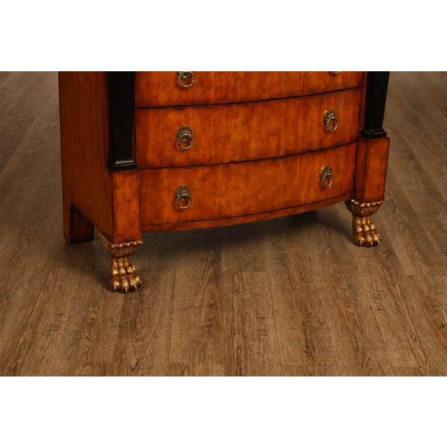 Late 20th Century Lineage Home Furnishings Empire Style Tall Chest Of Drawers For Sale - Image 5 of 18