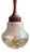Small Mid-Century Modern Hanging Light in Art Glass and Turned Teak, 1960s For Sale