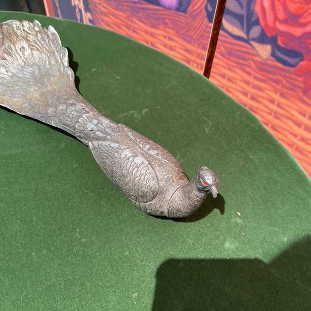 Safari 1970s Metal Peacock Bottle For Sale - Image 3 of 7