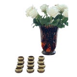 Mid 20th Century Solid Brass Napkin Rings- Set of 12 For Sale