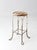 Vintage Twisted Iron Garden Stool With Wood Top For Sale - Image 9 of 14