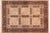 Black Art Nouveau 1990's Pak-Persian Beige/Black Wool Rug - 6'1'' X 8'11'' For Sale - Image 8 of 9