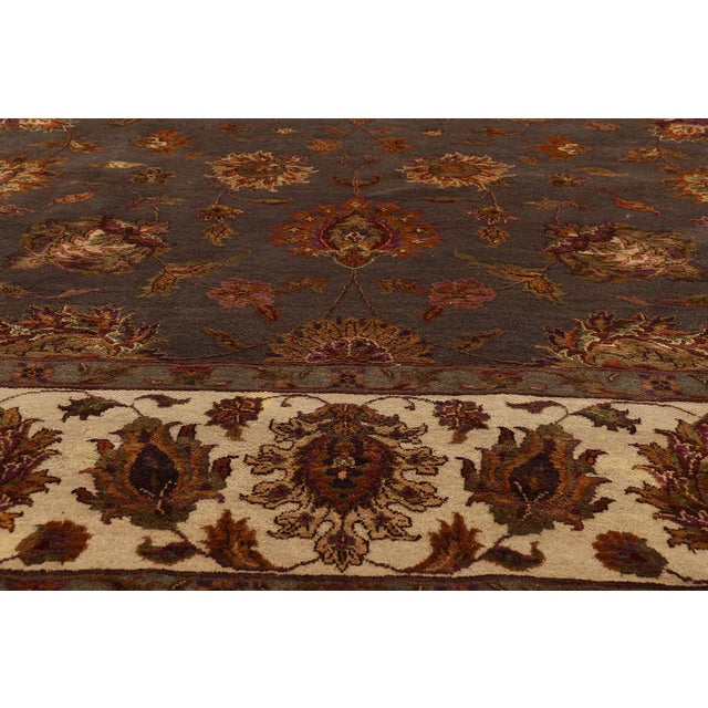 Late 20th Century Vintage Indian Agra Rug, 08'11 X 11'08 For Sale - Image 5 of 10