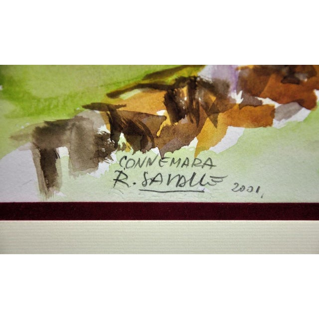 R. Savalle, Connemara, Ireland, Original Watercolour, 2001, Framed For Sale - Image 3 of 18