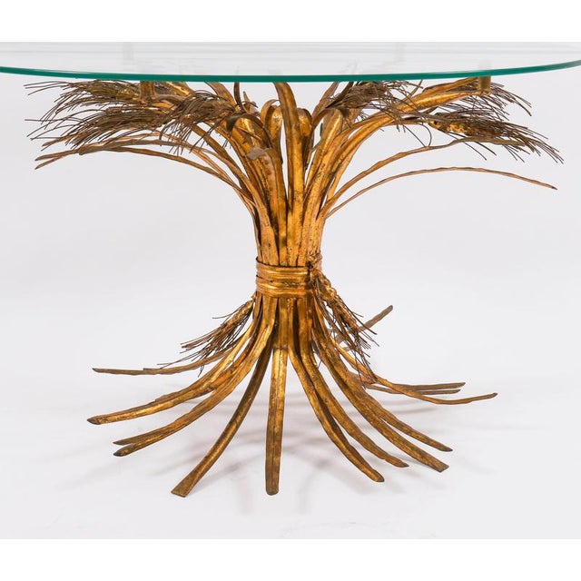 Vintage Hollywood Regency Gilded Wheat-Sheaf Coffee Table, 20th Century For Sale - Image 10 of 14