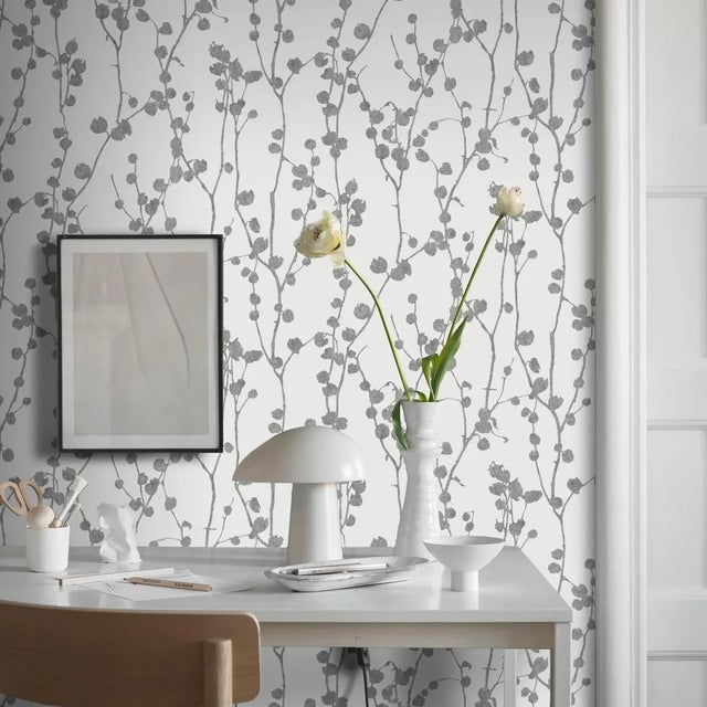 Mid-Century Modern Sample - Borastapeter Disa Wallpaper in Charcoal For Sale - Image 3 of 3