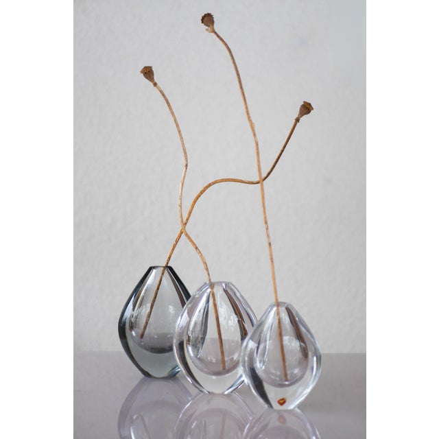 Crystal Lucid Drop Glass Vases by Sven Palmqvist for Orrefors, Sweden, 1950s, Set of 3 For Sale - Image 10 of 18