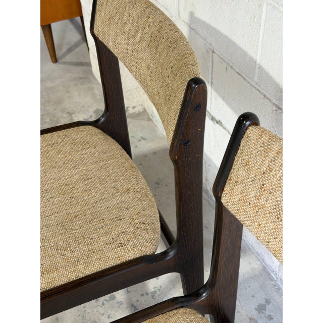 1960s 1960s Pair of Danish Modern in Style of Erik Buch Style Dining Chairs in Dark Stained Oak For Sale - Image 5 of 8