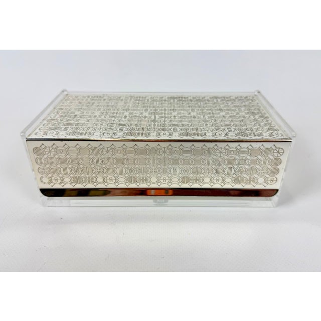 Postmodern Silver Plated and Acrylic Glass Vanity Box from WMF, 1980s For Sale - Image 9 of 12