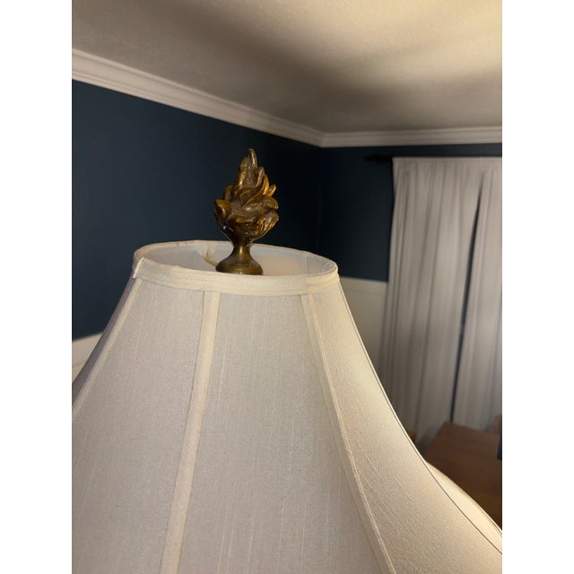 1980s John Richard’s Collection Neoclassical Brass and Crystal Corinthian Column Floor Lamp - a Pair For Sale - Image 9 of 15