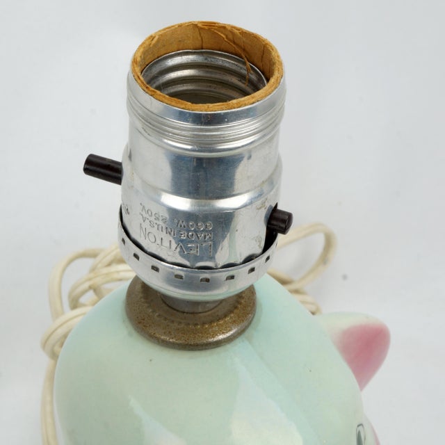 Child's Totline Elephant Lamp With Shade Circa 1950's For Sale - Image 10 of 14