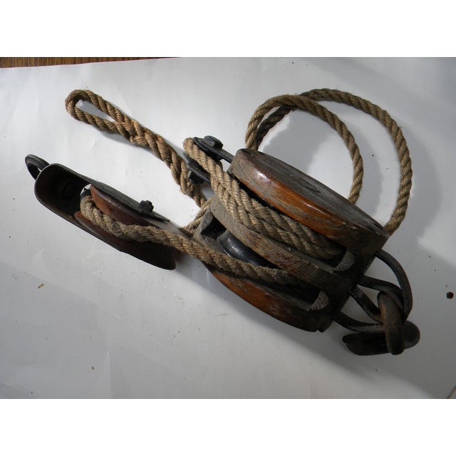 Antique Block & Tackle Pulley System Chairish