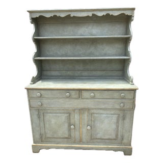 Vintage Willet Hutch in Custom Chateau Silvery Sage For Sale