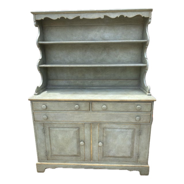 Vintage Willet Hutch in Custom Chateau Silvery Sage For Sale