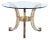 A Glass Top Bronze Pedestal Table, C. 1970. For Sale
