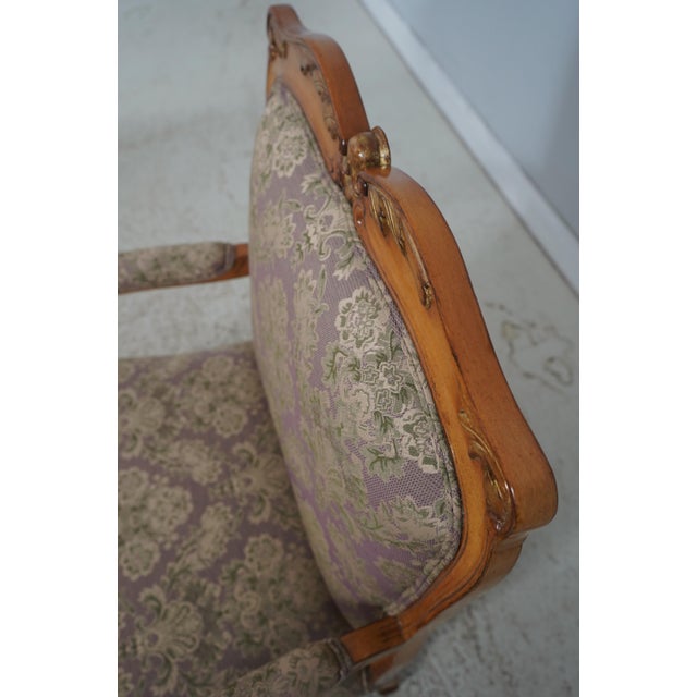 Pair of French Louis XV Style Open Armchairs Fauteuils For Sale - Image 13 of 18
