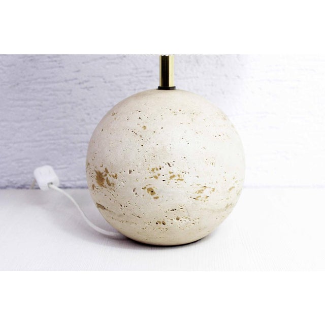 Travertine Table Lamp, 1970s For Sale - Image 9 of 11