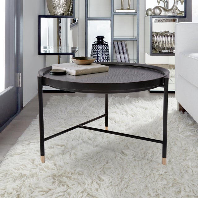 Black Soho Round Coffee Table For Sale - Image 8 of 8