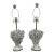 Late 20th Century Pair of Sculptural Silver Coral Table Lamps Hollywood Regency Coastal Chic For Sale