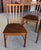 Brown Set of Four Mid Century Modern Teak Frame Dining Chairs c.1960 For Sale - Image 8 of 9