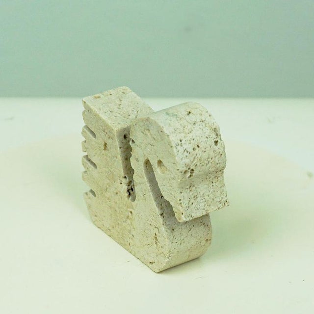 Italian Swan Sculpture in White Travertine by Enzo Mari for Fratelli Manelli, 1970s For Sale - Image 3 of 12