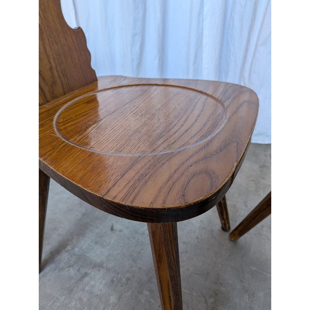 Farmhouse Tyrolean Chair with Heart Cutout Back, 1970s, Set of 8 For Sale - Image 15 of 18