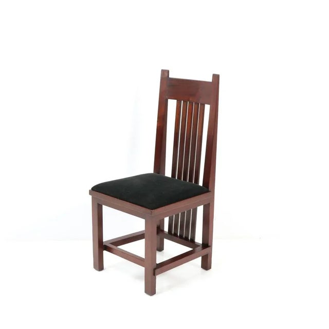 Art Deco Modernist Mahogany High Back Chair by Hendrik Wouda for Pander, 1924 For Sale - Image 11 of 11