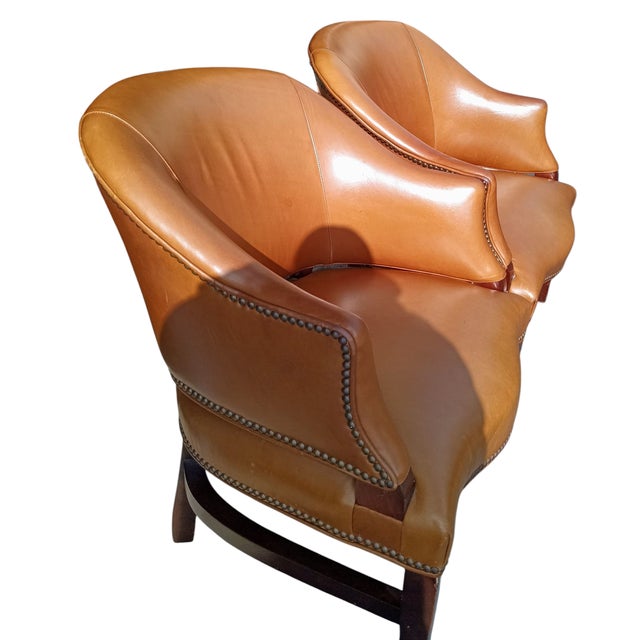 1980s Exquisite Pair of Vintage Barrel Chairs by Esteemed St. Timothy Furniture. For Sale - Image 9 of 10