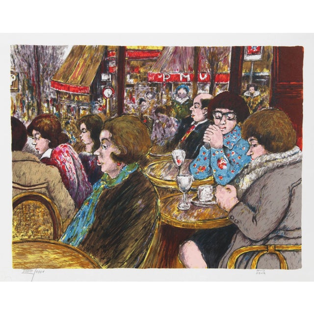 Le Bistro, David Azuz Lithograph For Sale