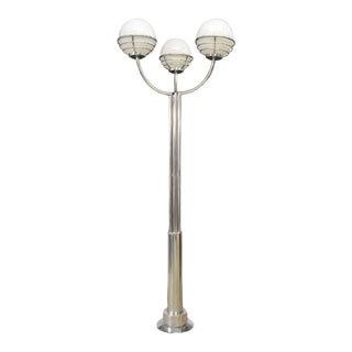 1970s Large Italian Chrome Floor Lamp For Sale