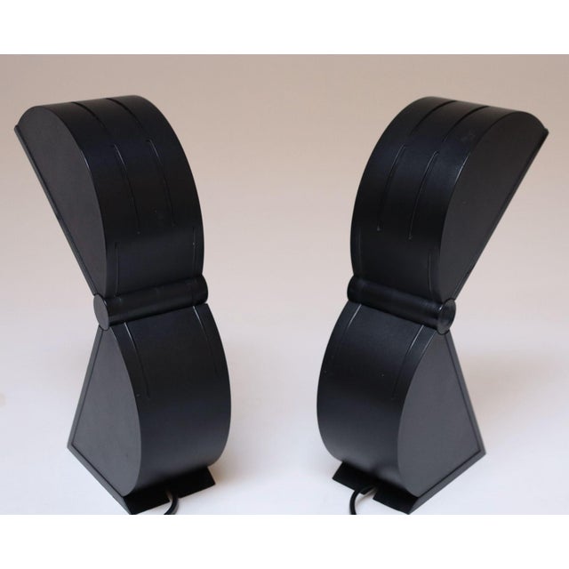 Metal 1980s Italian Postmodern Foldable "Disco" Table Lamps by Mario Bertorelle - a Pair For Sale - Image 7 of 15