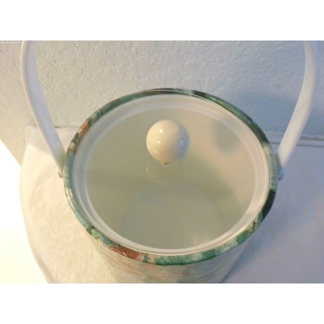 Kraftware Vintage Kraftware Elegance Green Floral Ice Bucket For Sale - Image 4 of 6