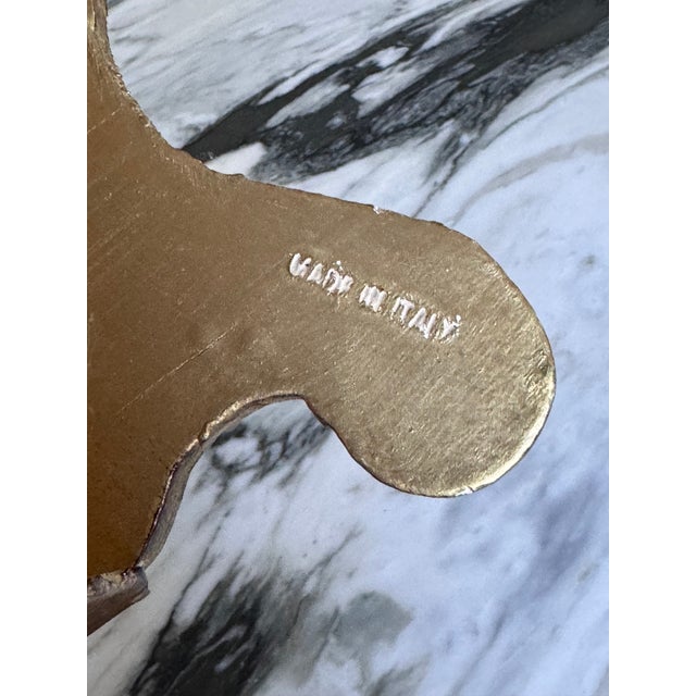 Italian Made in Italy Gold Giltwood Magazine Caddy For Sale - Image 3 of 10