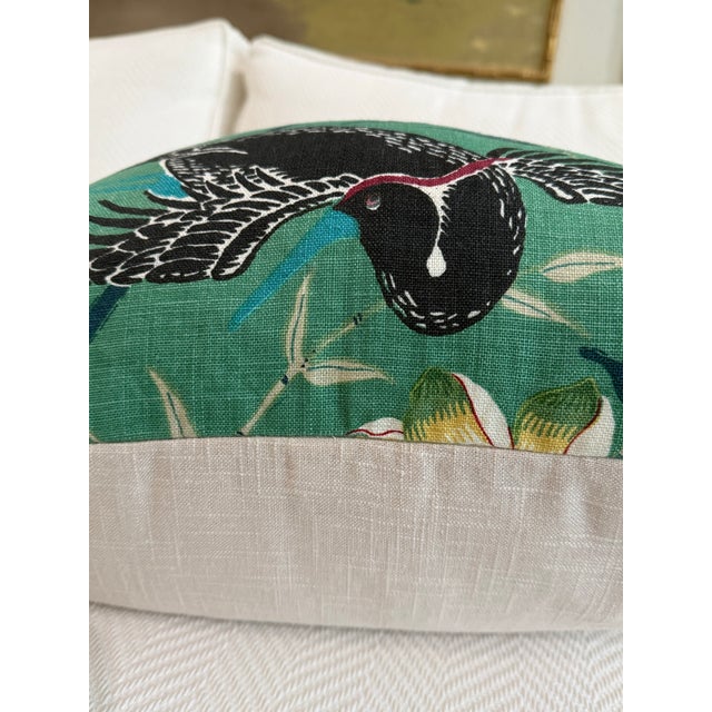 Jade Lotus Garden Pillow 20” X 22” For Sale - Image 8 of 8