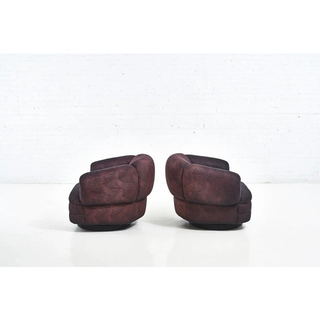 1980s Vladimir Kagan for Directional Swivel Chairs, 1980 For Sale - Image 5 of 9